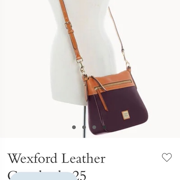 NWT Dooney & Bourke Purple and Tan Wexford leather Crossbody Bag and dust pouch - Picture 11 of 11